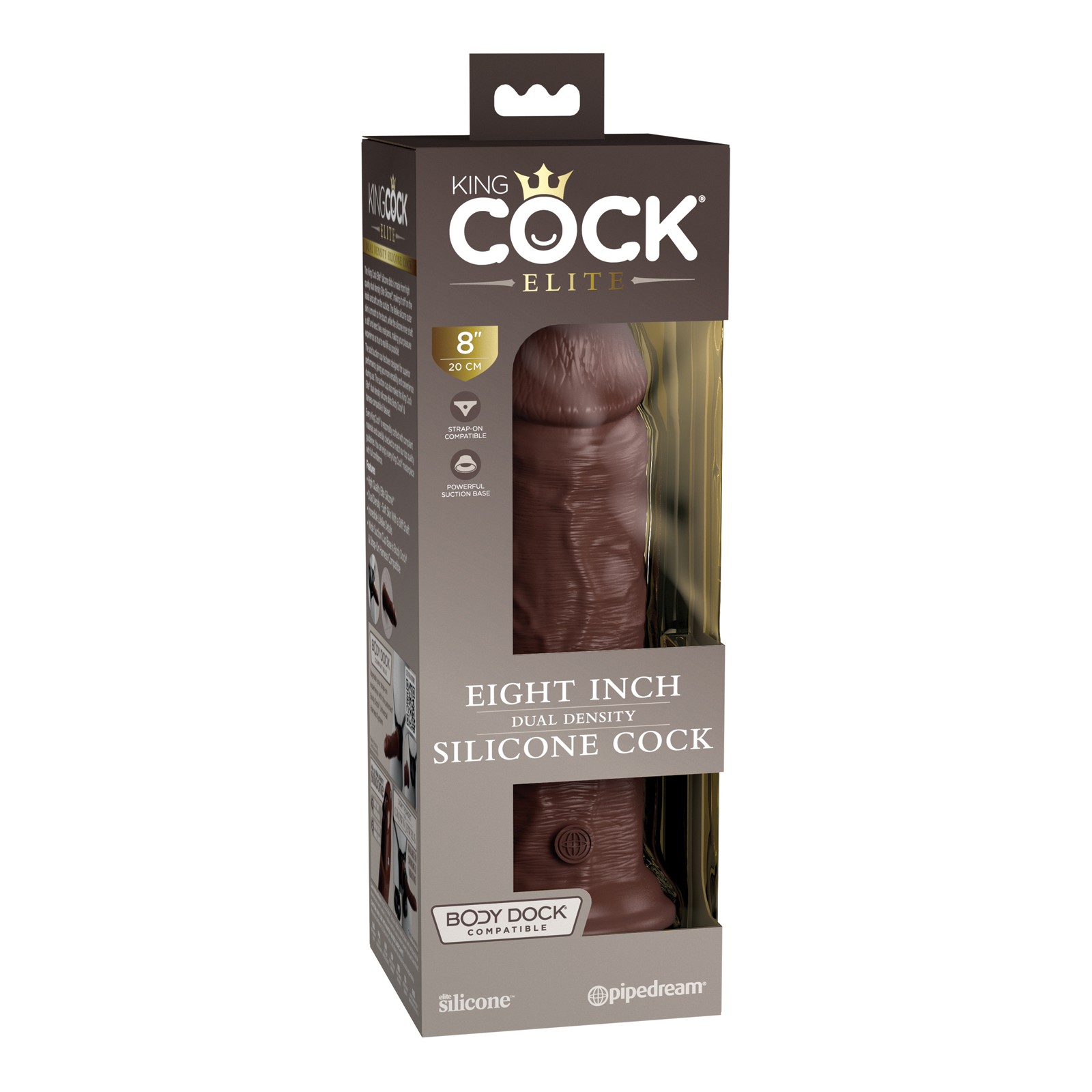 Dildo King Cock Elite 8" - Realista y Cómodo