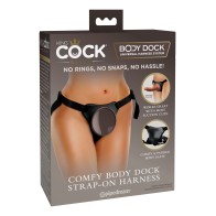 King Cock Elite Comfy Body Dock Strap On Harness Black