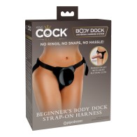 King Cock Elite Beginner's Body Dock Harness Black