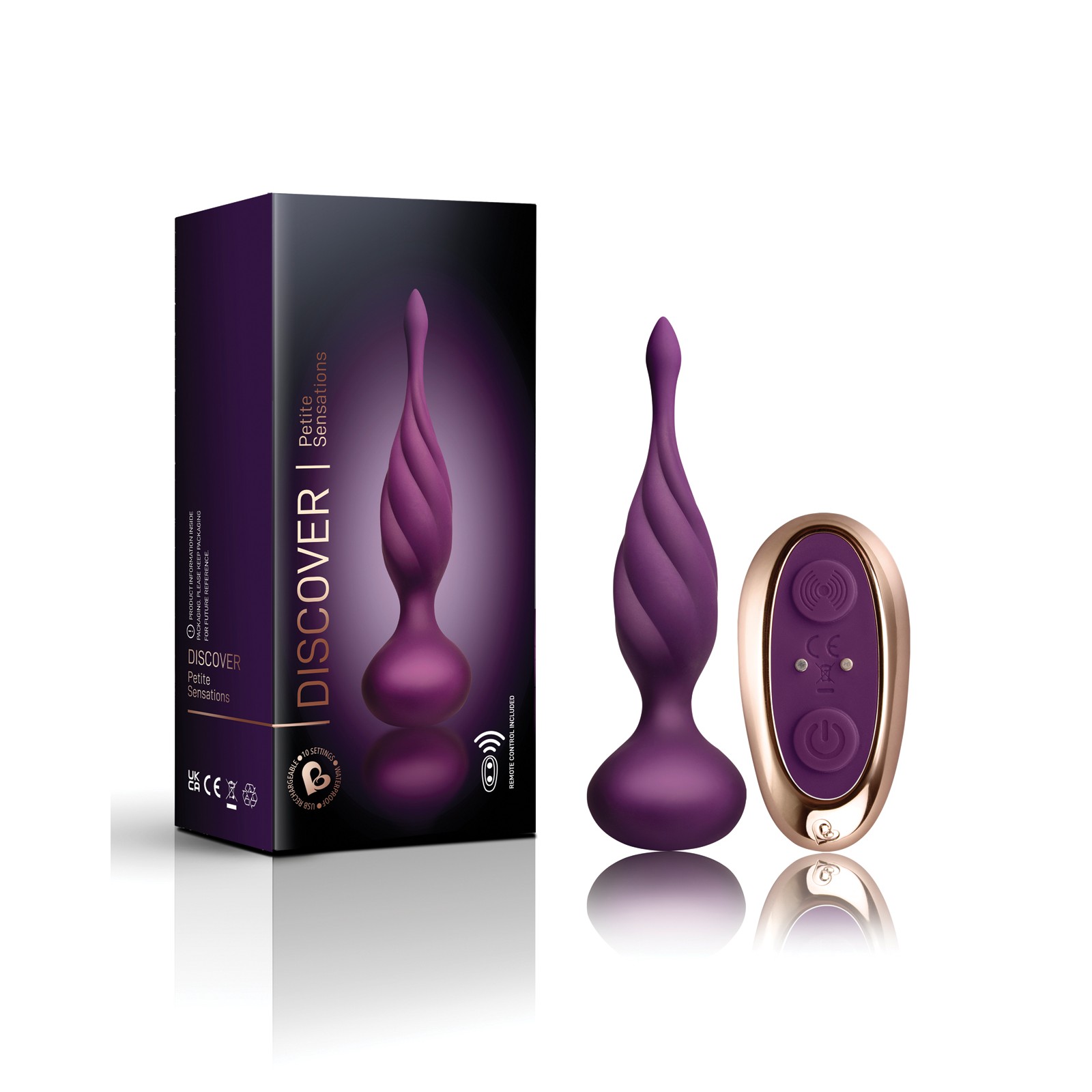 Rocks Off Remote Controlled Anal Plug Purple