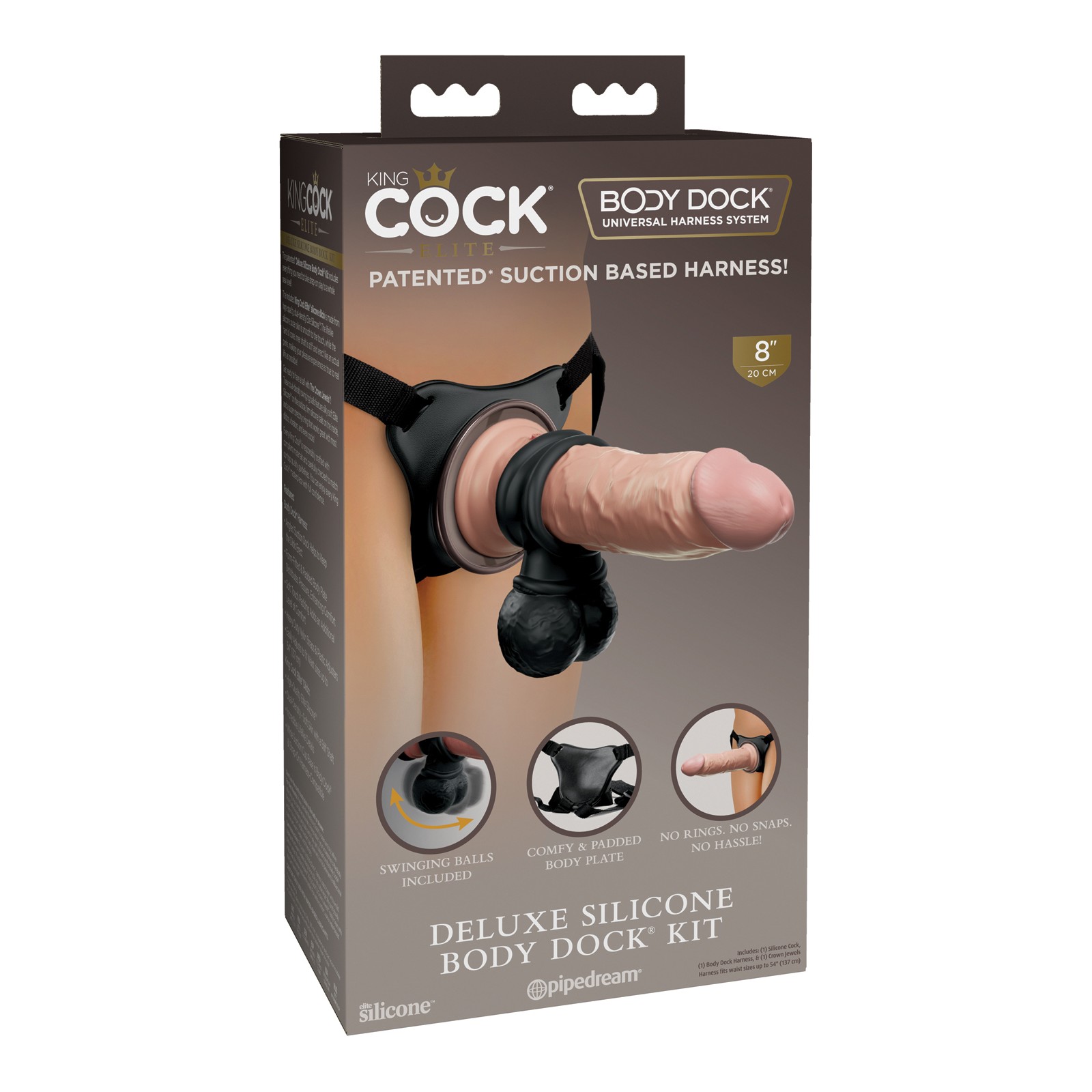 King Cock Elite Deluxe Silicone Body Dock Kit