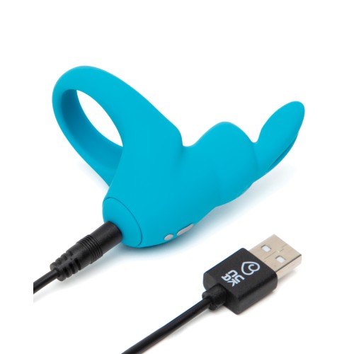 Happy Rabbit Rechargeable Cock Ring in Blue