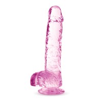 Dildo Cristalino de 6 Pulgadas Rosa Blush Naturally Yours