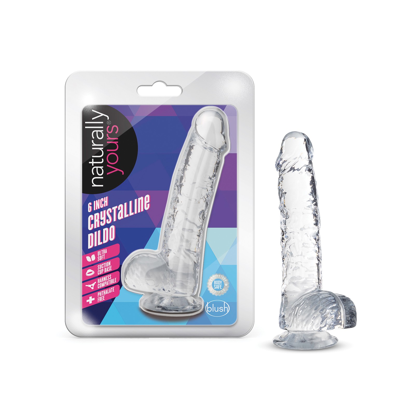 Blush Naturally Yours 6" Crystalline Dildo Diamond