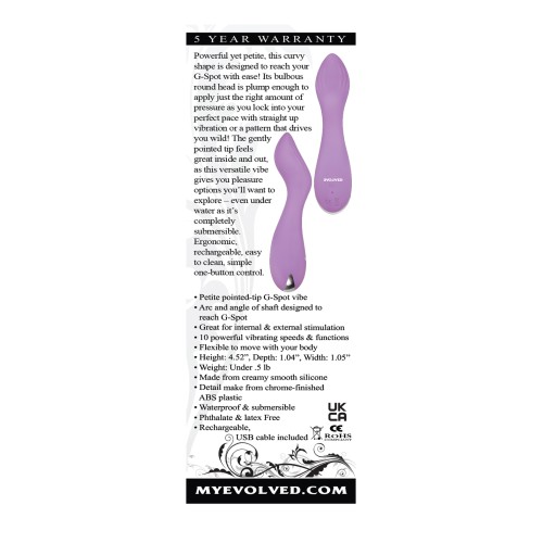 Evolved Lilac G Petite G Spot Vibe for Intense Pleasure