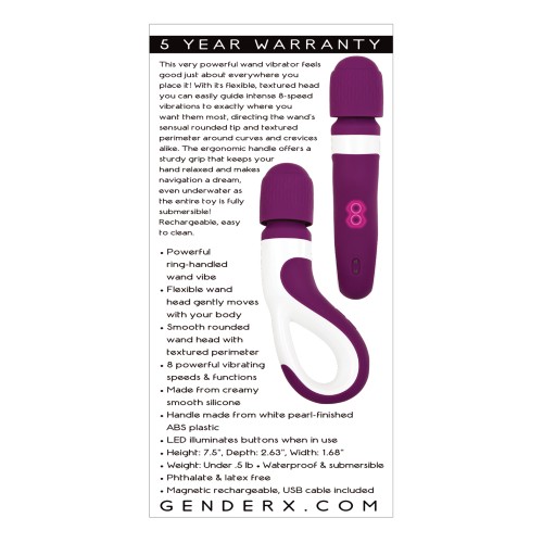 Gender X Handle It Wand Vibrator Purple White