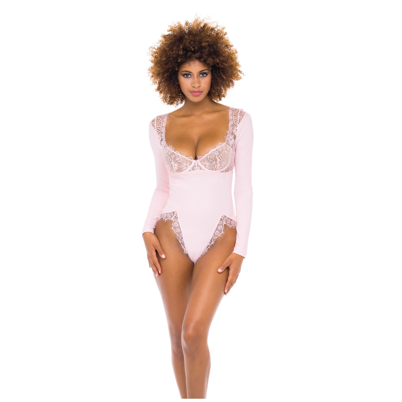 Maria Ribbed Lace Teddy - XL for Seduction