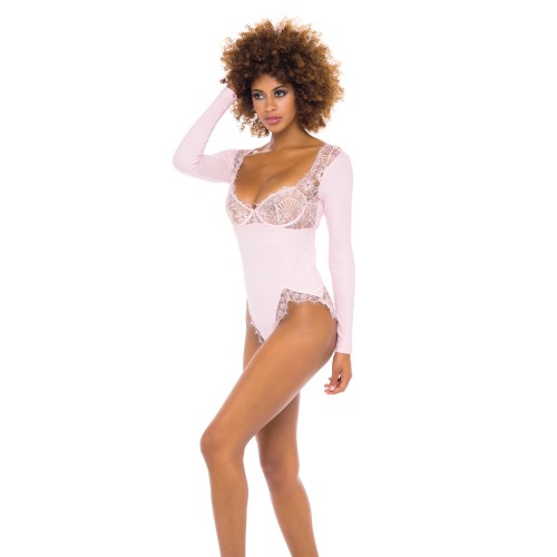 Maria Ribbed Lace Teddy - XL for Seduction