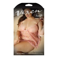 Conjunto Babydoll Bordado Vixen