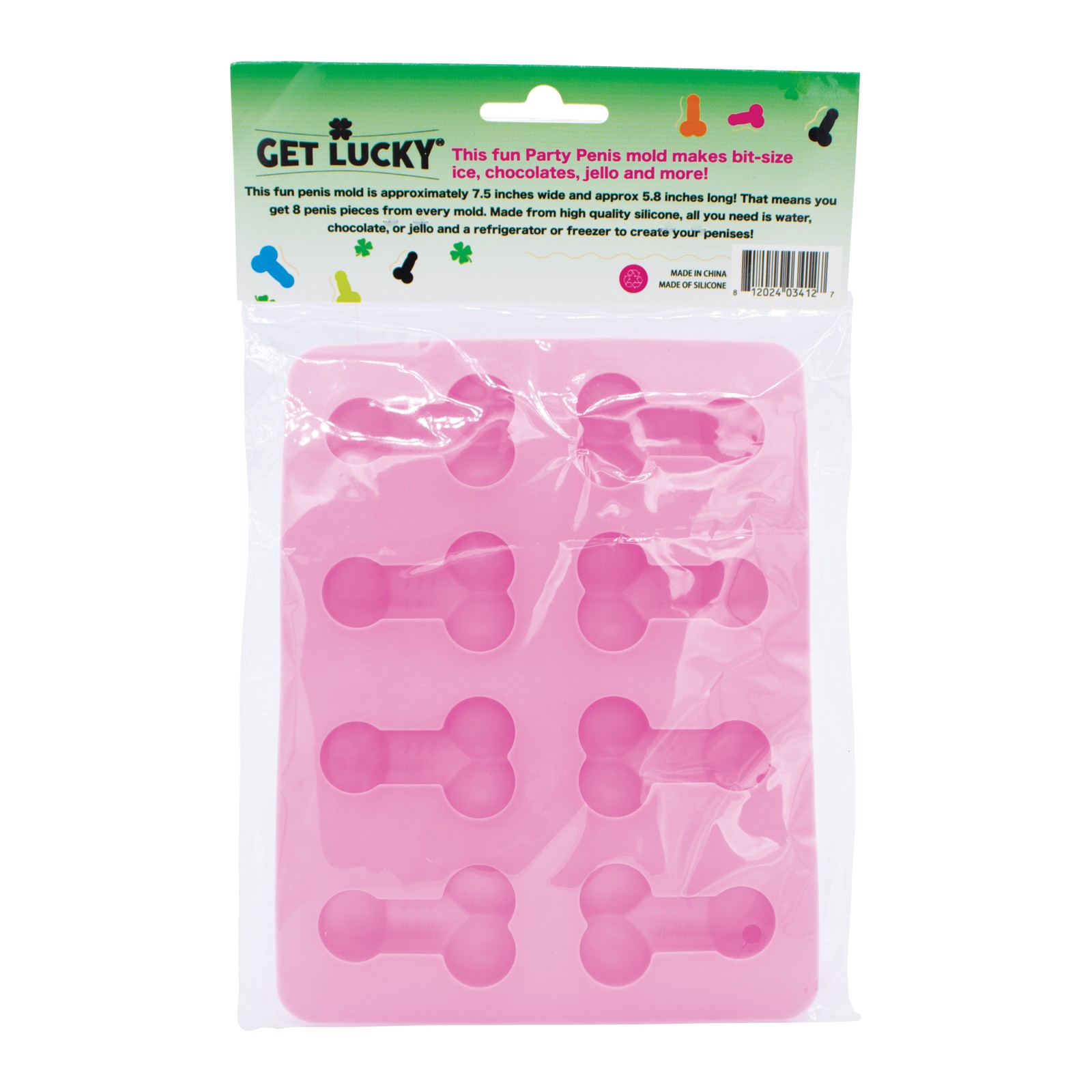 Get Lucky Penis Party Chocolate Ice Tray - Pink