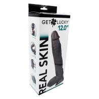 Get Lucky 12" Real Skin Series - Dark Brown