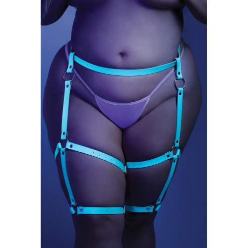 Glow Buckle Up Glow in the Dark Leg Harness Light Blue