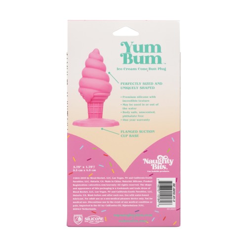 Naughty Bits Yum Bum Butt Plug - Ice Cream Cone Shape