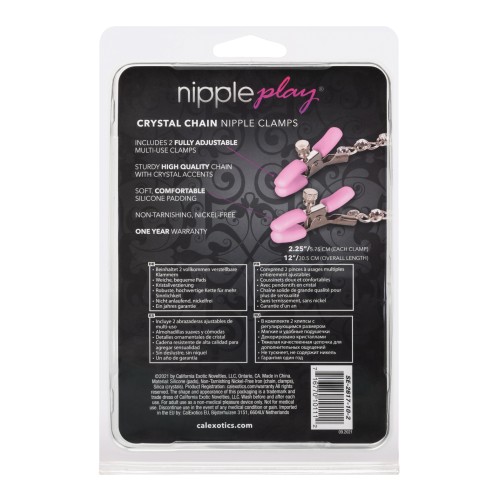 Crystal Chain Nipple Clamps for Pleasurable Teasing