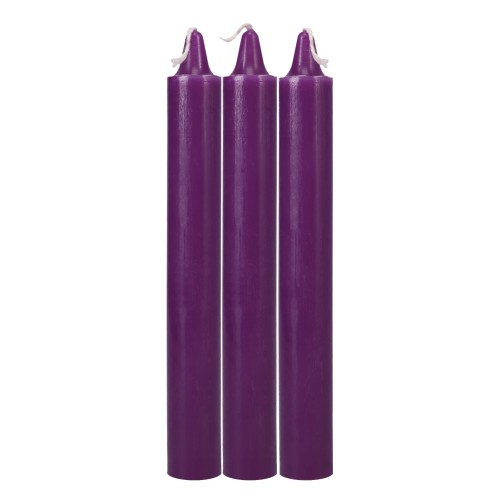 Japanese Drip Candles - Pack of 3 Purple