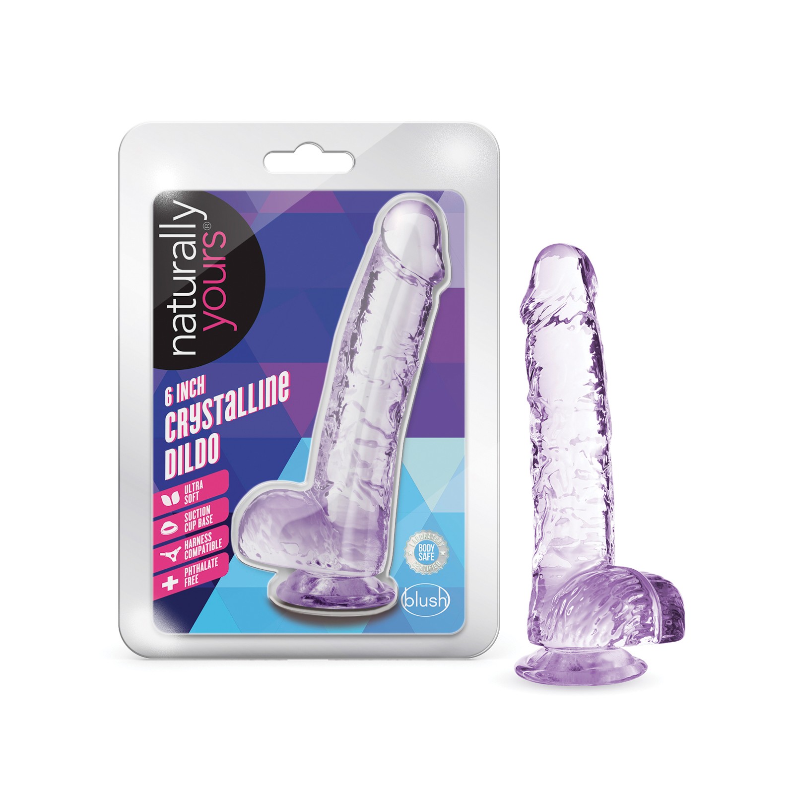 Blush Naturally Yours 6" Crystalline Dildo Amethyst