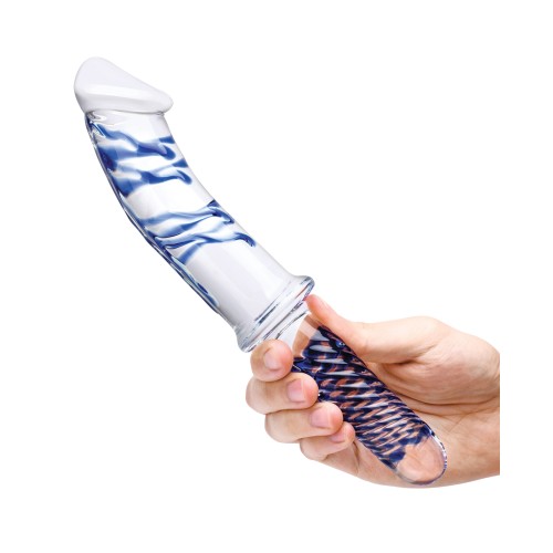 Glas Dildo de Vidrio Doble Azul