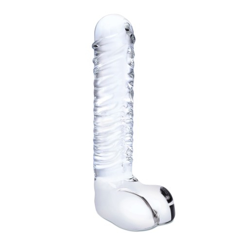 Glas Ribbed Glass G-Spot Dildo