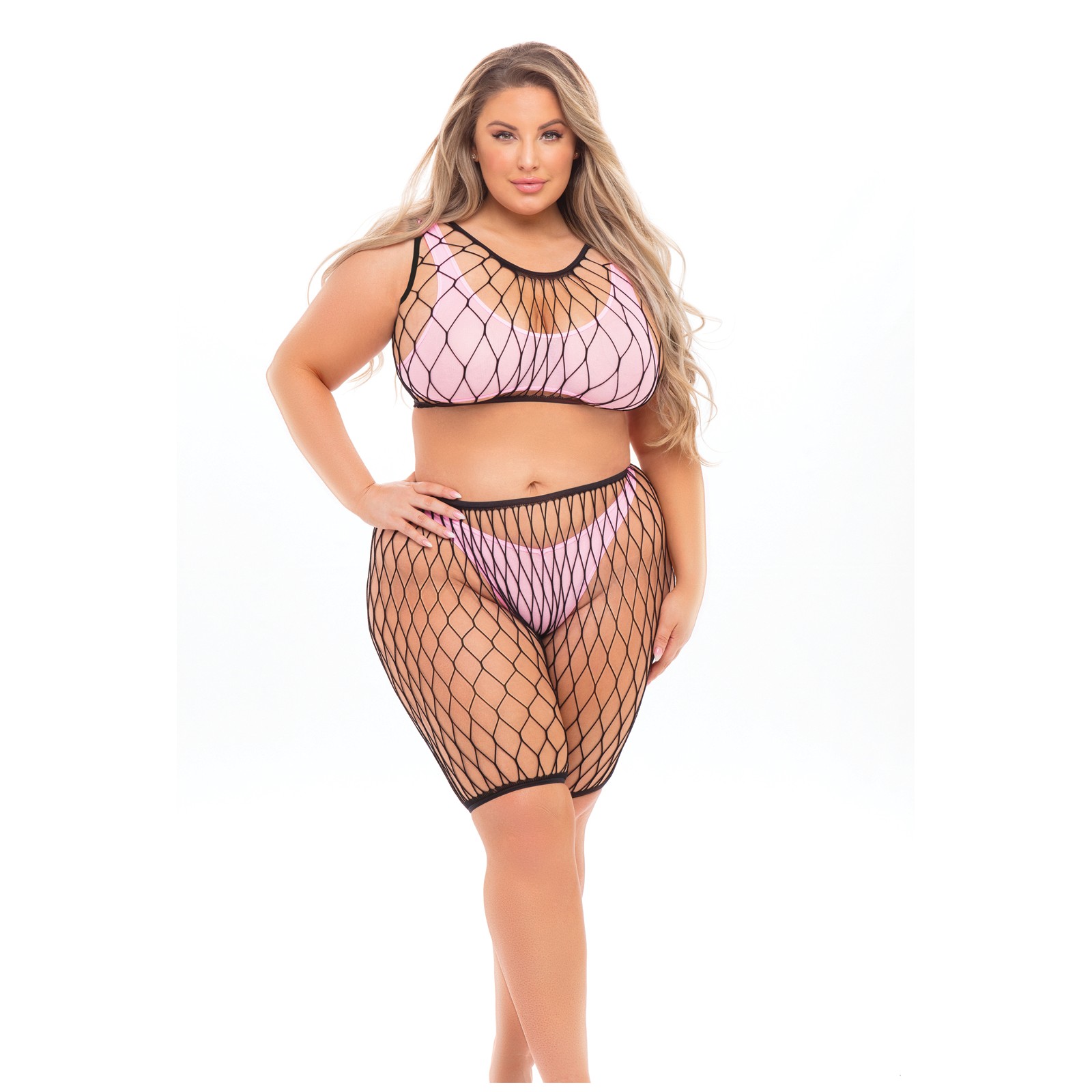 Pink Lipstick Brace for Impact Plus Size Outfit