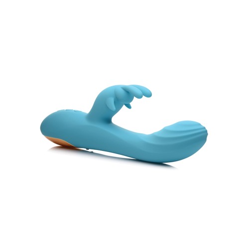 Curve Toys Power Bunnies Snuggles 10x Silicone Rabbit Vibrator Blue