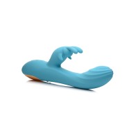 Curve Toys Power Bunnies Snuggles 10x Silicone Rabbit Vibrator Blue