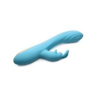 Curve Toys Power Bunnies Snuggles 10x Silicone Rabbit Vibrator Blue