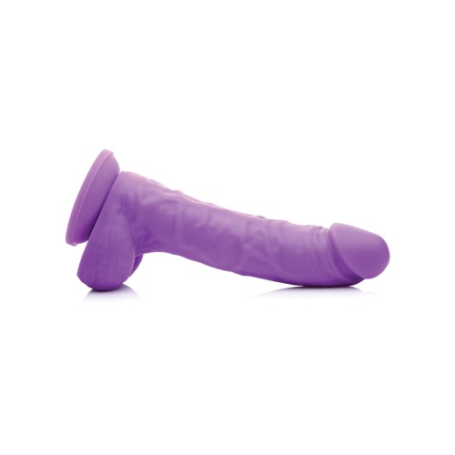 Curve Toys 7 Inch Silicone Dildo with Balls - Grape