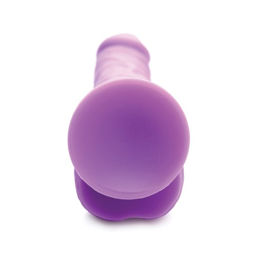 Curve Toys 7 Inch Silicone Dildo with Balls - Grape