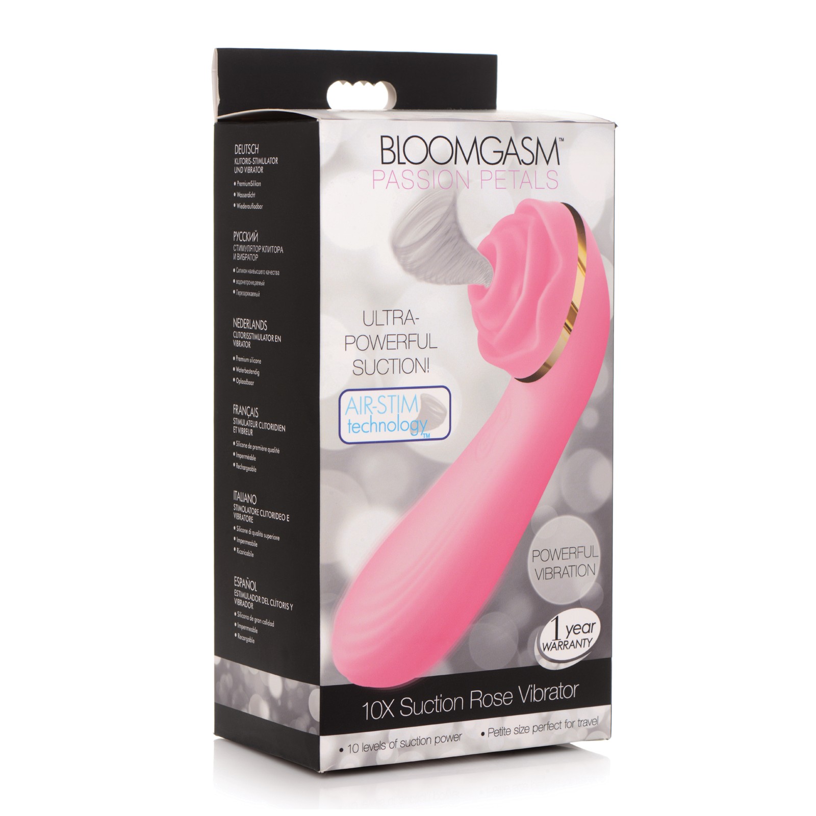 Inmi Bloomgasm Pétalos Pasión Rosa 10X Succión y Vibrador Rosa