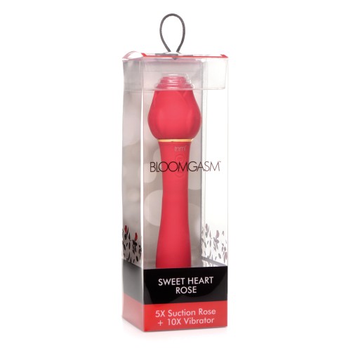 Inmi Bloomgasm Sweet Heart Rose 5X Suction 10X Vibrator Red