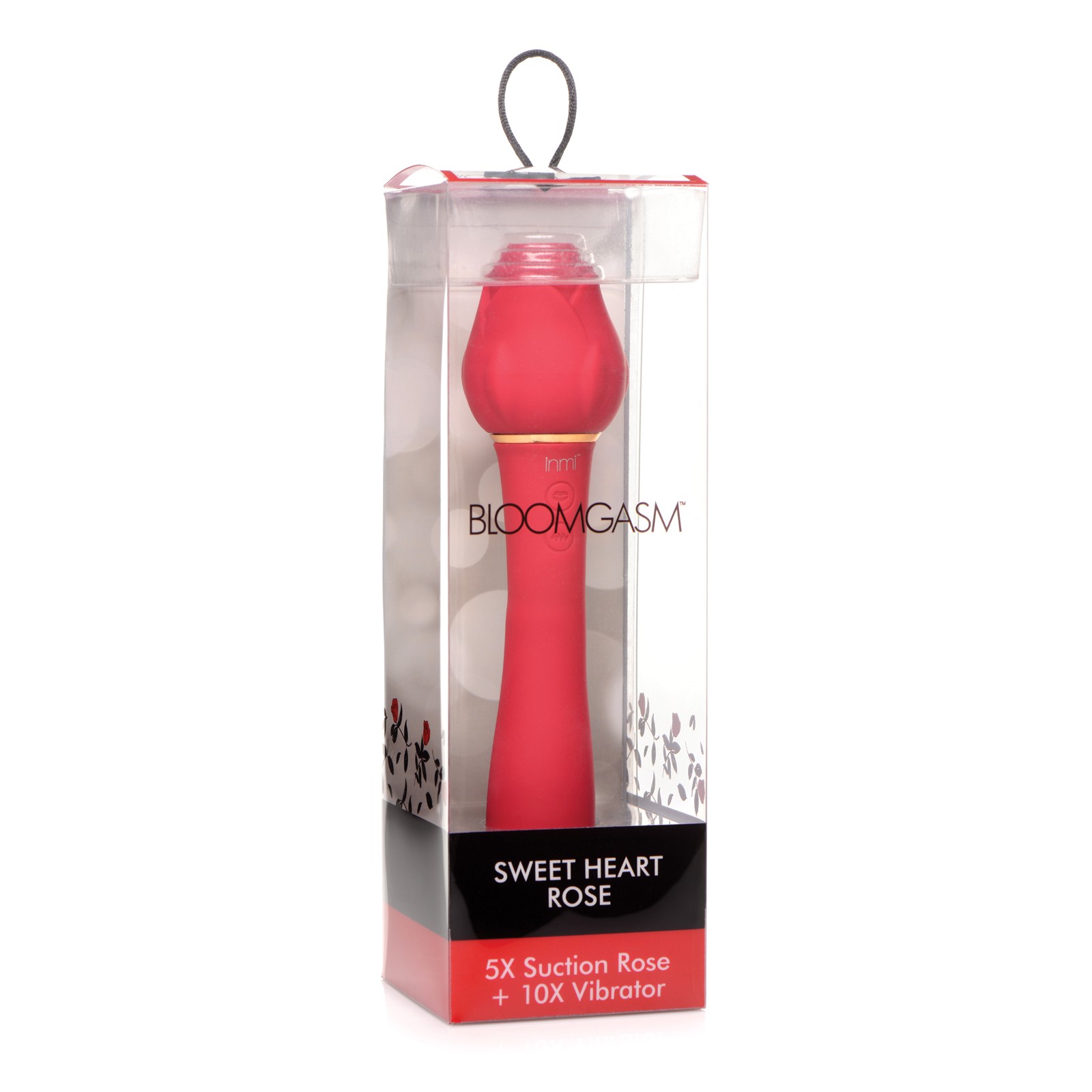 Inmi Bloomgasm Dulce Corazón Rosa 5X Succión 10X Vibrador Rojo