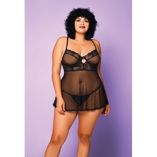 Soft Mesh Babydoll & G-String - Ultimate Comfort