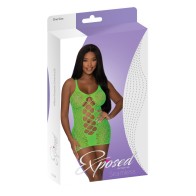 Seamless Open Back Dress Lime O/S