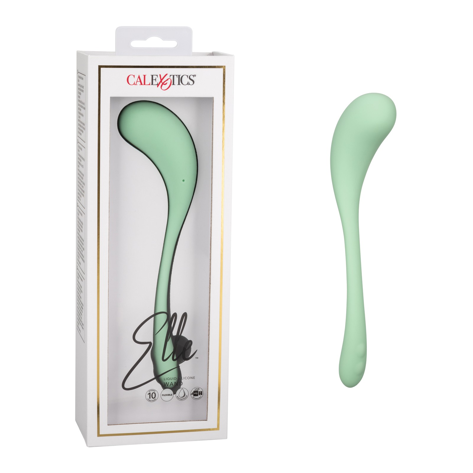 Elle Liquid Silicone Wand Green - Versatile Pleasure