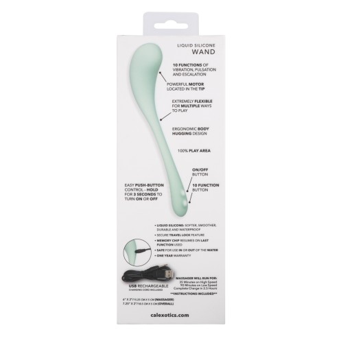 Elle Liquid Silicone Wand Green - Versatile Pleasure