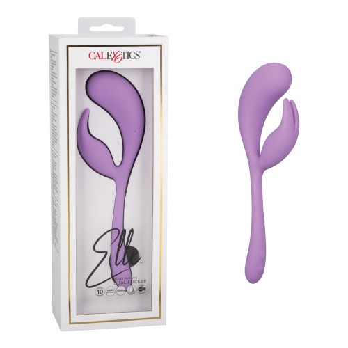 Elle Liquid Silicone Dual Flicker Purple