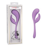 Elle Vibrador Doble de Silicona Líquida Morado