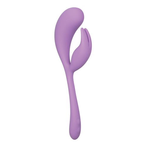 Elle Vibrador Doble de Silicona Líquida Morado