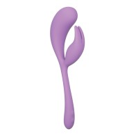 Elle Vibrador Doble de Silicona Líquida Morado