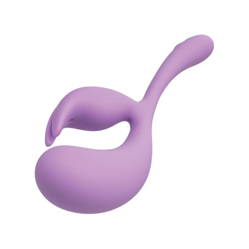 Elle Vibrador Doble de Silicona Líquida Morado