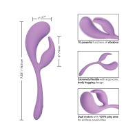 Elle Vibrador Doble de Silicona Líquida Morado