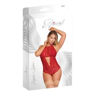 Teddy Sugar & Spice con Crotch de Botón - Rojo L/XL