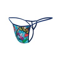 Tanga Hipster Música Male Basics Azul SM