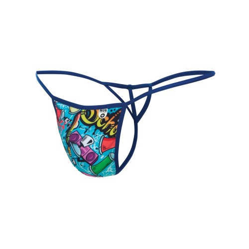 Tanga G-String Sinful Hipster Music T - Estampado Azul XL