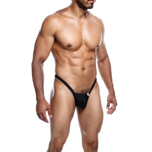 Male Basics Y Buns Thong Black LG