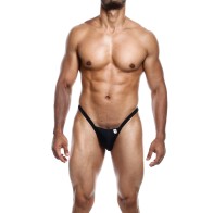 Male Basics Y Buns Thong Black LG