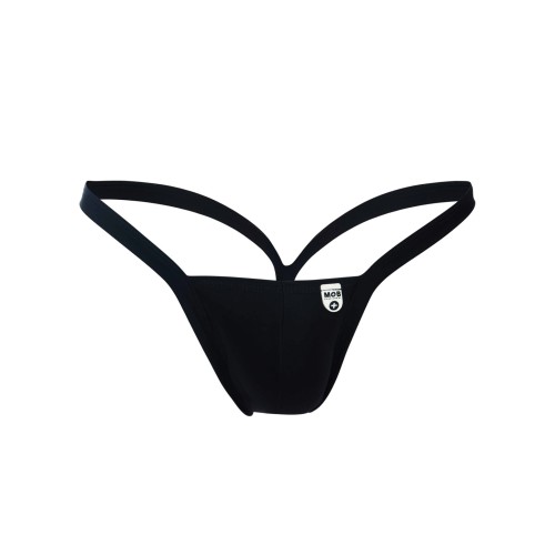 Male Basics Y Buns Thong Black LG