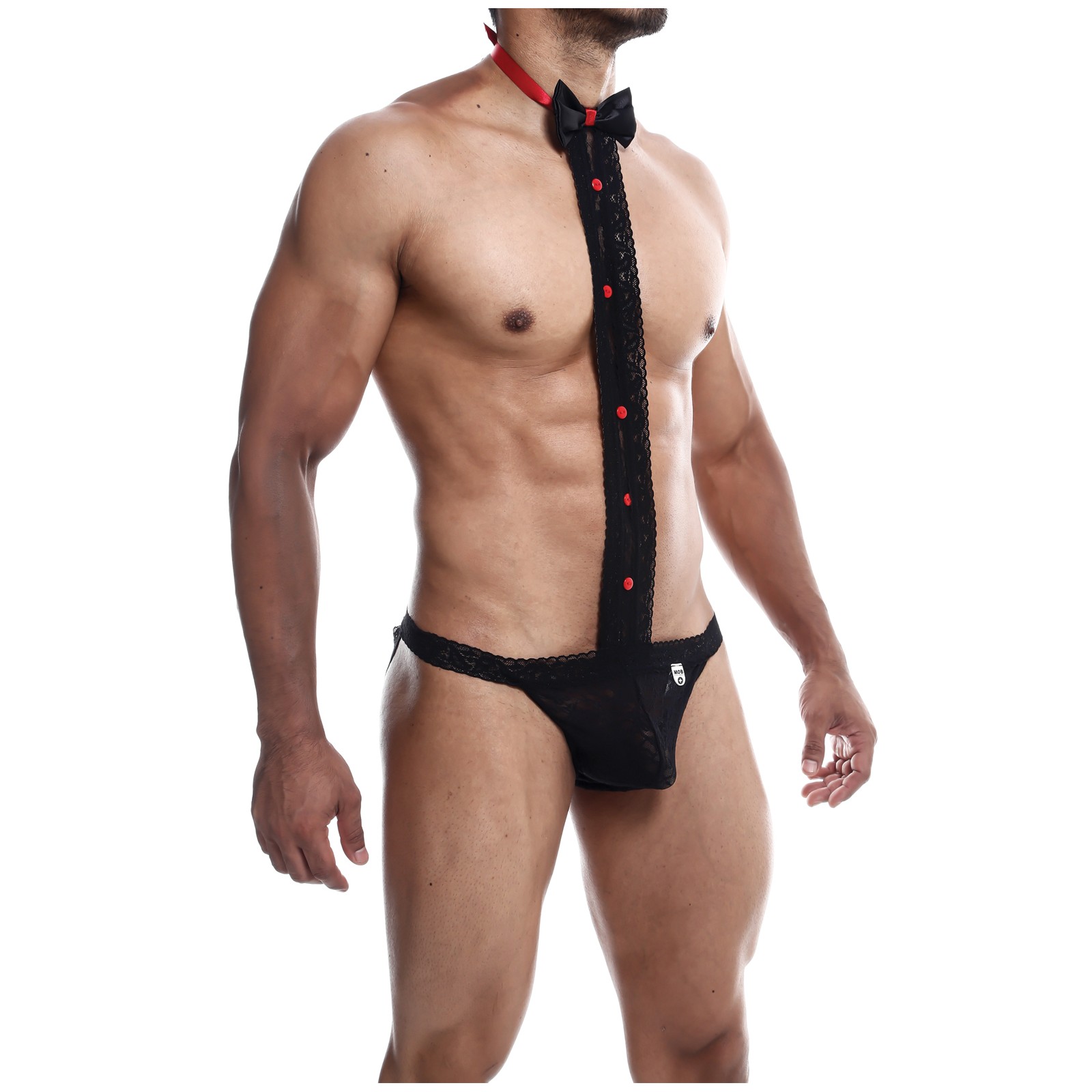 Jockstrap Tuxedo Lace Male Basics - Negro L/XL