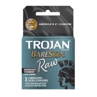 Preservativos Trojan BareSkin Raw Paquete de 3