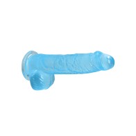 RealRock Realistic 6 Inch Blue Dildo with Balls